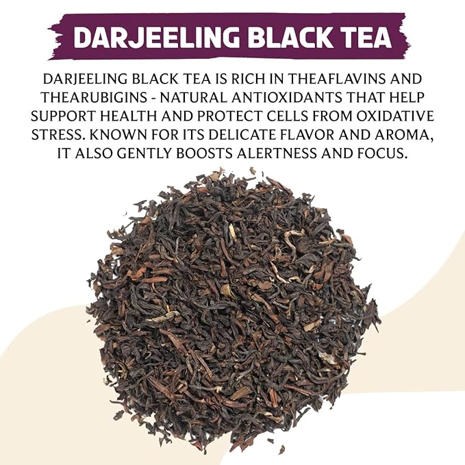 BREWIX, Darjeeling Tea Leaves from Hills of Himalayas (50+ Cups, 3.53oz/100g) | Pure Loose Leaf Darjeeling Black Tea | Long Leaf Grade | Straight From Source In India