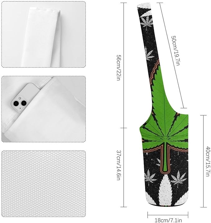 Aiyoolee Yoga Mat Bags, Large Tote Yoga Mat Carrier Holder with Water Bottle Pocket, Adjustable Shoulder Strap Storage Bag