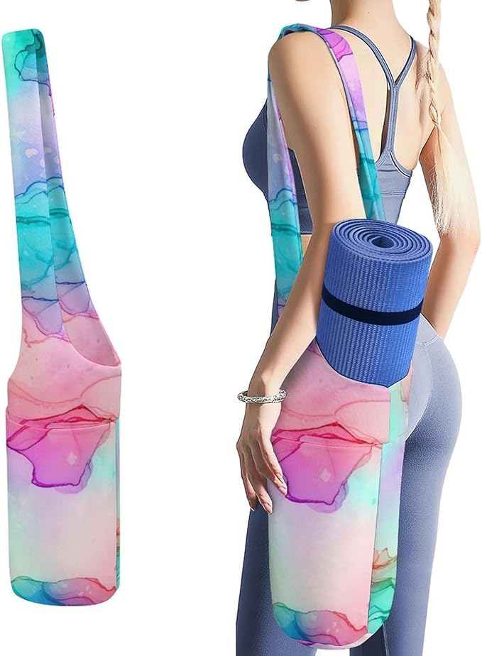 Meaudiwes Large Size Yoga Mat Bag with Long Strap, Yoga Mats Carrier Storage Bag, Exercise Mat Holder Accessories