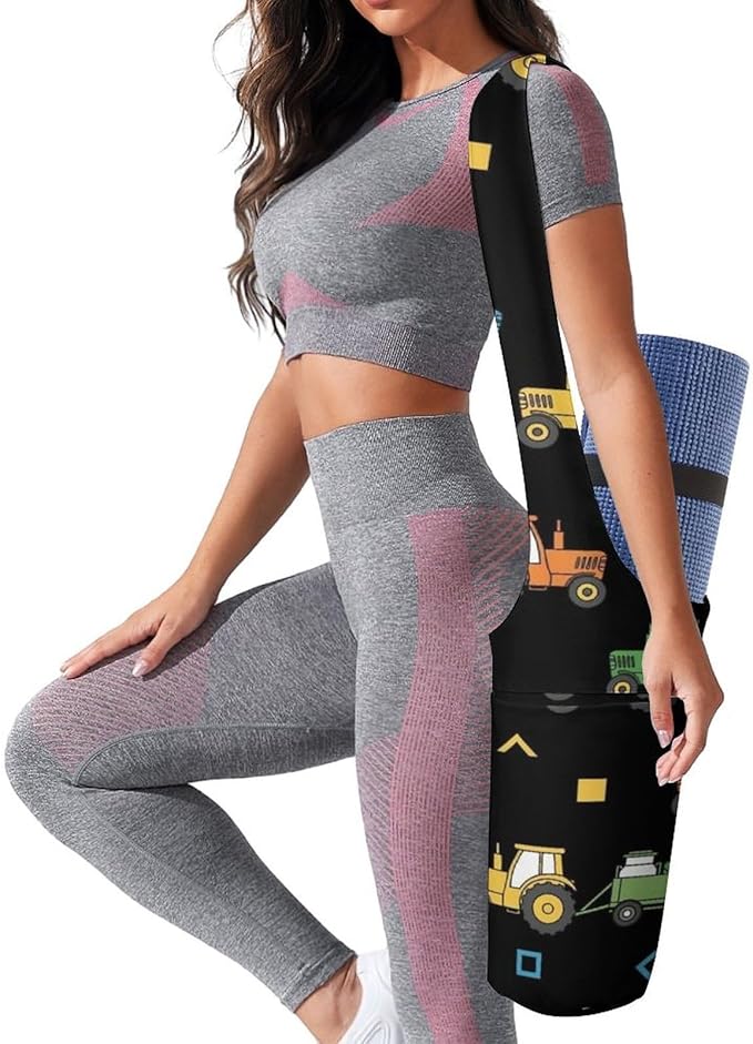 Aiyoolee Yoga Mat Bag Large Tote Carrier Holder with Water Bottle Pocket Yoga Bags