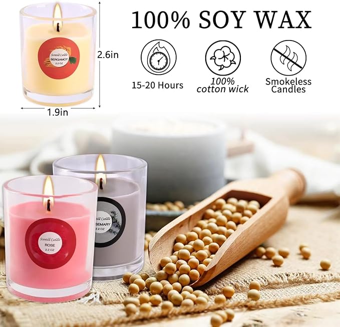 40pack Scented Candles Gift,Natural Soy Wax Jar Candles,Small Portable Tin Candles Set for Mom,Women,Teachers, Colleagues and Friends,2 OZ