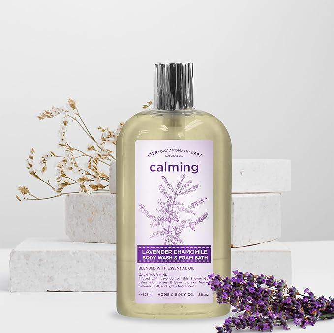 Everyday Aromatherapy Body Wash Duo | Eucalyptus Mint and Lavender Chamomile | 28oz Pack of 2 | Home and Body Company