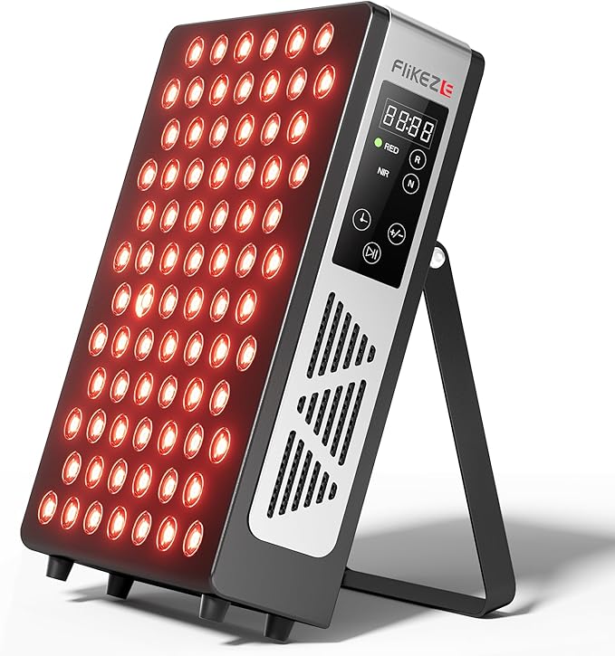 2026 Upgraded Red Light Therapy for Face and Body, 60 Dual Chip LEDs 660nm-850nm Near Infrared Light Therapy Panel,Adjustable Brightness (20-100%),Time(5-30 min) Red Light Therapy for Home Office
