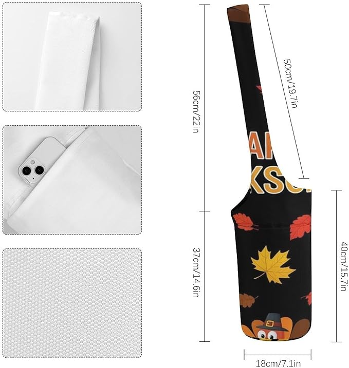 Aiyoolee Yoga Mat Bag Large Tote Carrier Holder with Water Bottle Pocket Yoga Bags