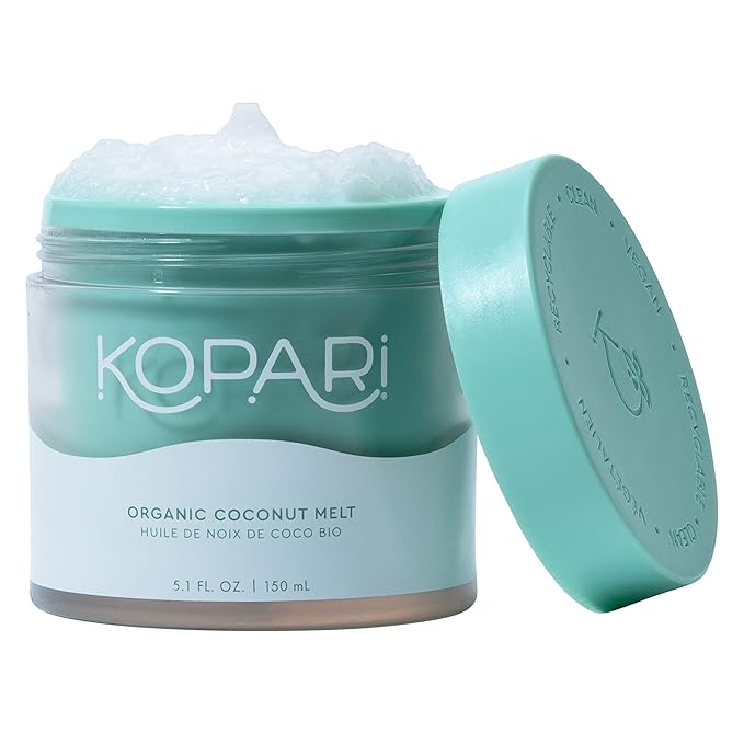 Kopari Organic Coconut Melt | Multi Purpose Skin Moisturizer, 100% Unrefined Coconut Oil Skin Care For Body, Hair, Face | Vegan, Cruelty Free, Paraben & Sulfate Free | 5.1 Oz