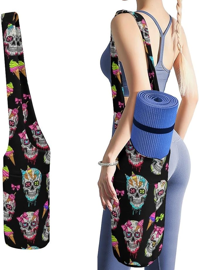 Aiyoolee Yoga Mat Carrier Portable Single Shoulder Strap Bag with Pocket for Gym Yoga Workout Travel