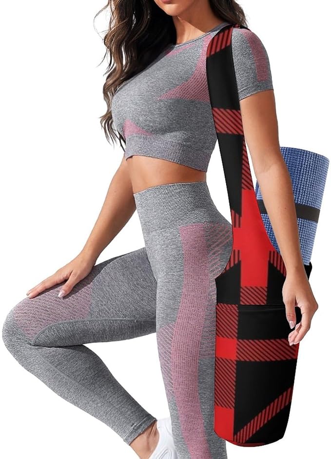Aiyoolee Yoga Mat Bags, Large Tote Yoga Mat Carrier Holder with Water Bottle Pocket, Adjustable Shoulder Strap Storage Bag