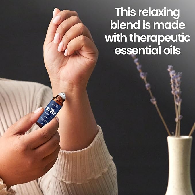 Zen Sleep Essential Oil Roll-On 10 ml - Calming Blend for Serenity & Deep Sleep - Easy-to-Use Roller Ball - Nexon Botanics (Pack of 2)