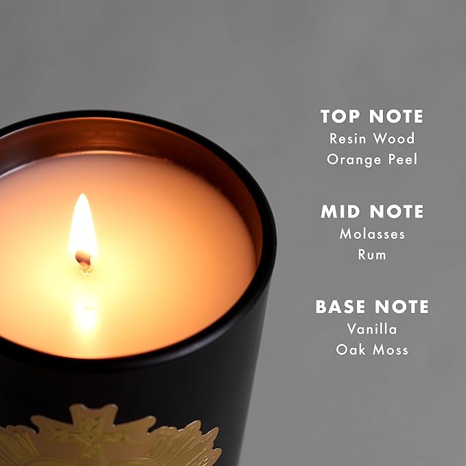 SAINT Ex-Voto Sacred Heart Devotional Scented Candle with Prayer Coin, Orange Noir Soy Coconut Aromatherapy Candle with 80 Hour Burn Time, Collector Series Edition I (Black)