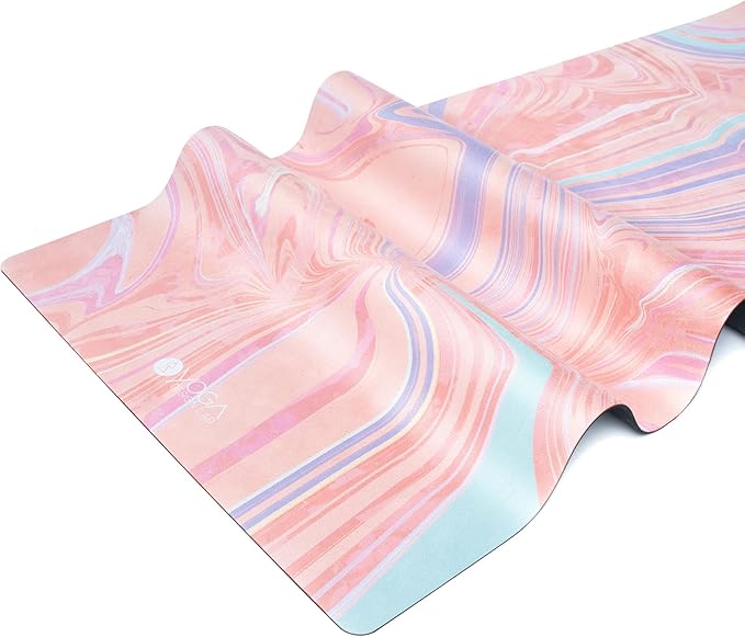 YOGA DESIGN LAB | The Combo Yoga Mat | 2-in-1 Mat+Towel | Eco Luxury | Ideal for Hot Yoga, Power, Bikram, Ashtanga, Sweat | Studio Quality | Includes Carrying Strap!
