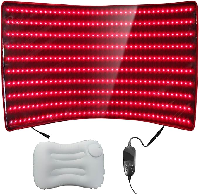 BestQool Red Light Therapy Mat, Infrared Red Light Therapy 38" x 23" Large Pads, 400 LEDs Dual Chip 660nm & 850nm Red Light Therapy for Body, Full Body Infrared Light Therapy Mat. 63W