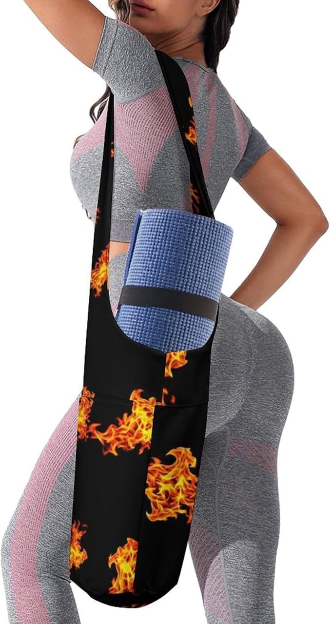 Aiyoolee Yoga Mat Bag Large Tote Carrier Holder with Water Bottle Pocket Yoga Bags