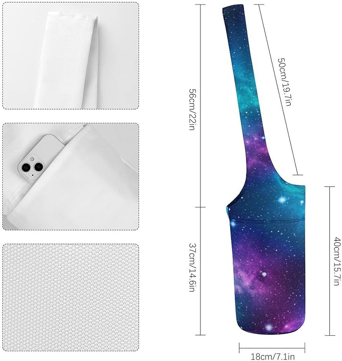 Meaudiwes Large Size Yoga Mat Bag with Long Strap, Yoga Mats Carrier Storage Bag, Exercise Mat Holder Accessories