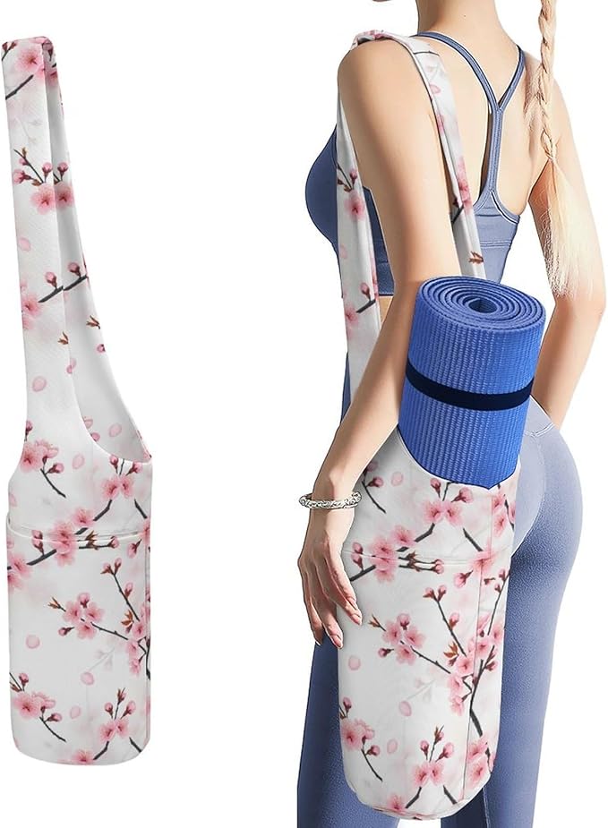 Meaudiwes Large Yoga Mat Bag Fit Most Size for Ladies Yoga Mats Carrier Bags Multi-Functional Exercise Mat Holder Storage Bag