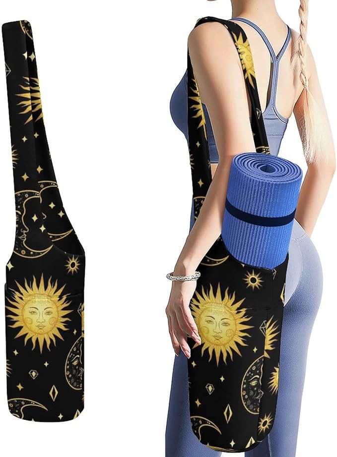 Meaudiwes Large Yoga Mat Bag Fit Most Size for Ladies Yoga Mats Carrier Bags Multi-Functional Exercise Mat Holder Storage Bag