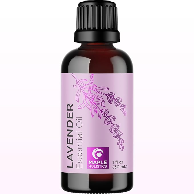 Pure Lavender Essential Oil - Lavender Oil for Hair Skin and Nails Plus Aromatherapy Diffusers Humidifiers Linens and Baths for at Home Spa Self Care - Premium Grade Non-GMO in Glass Bottle (1 Fl Oz)