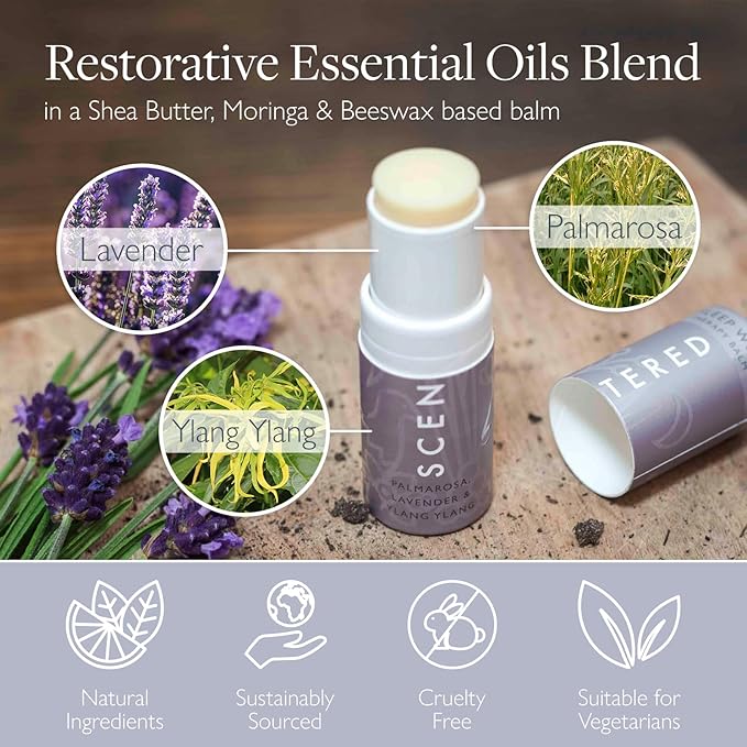 Scentered Sleep Well Aromatherapy Essential Oils Balm Christmas Stocking - for Restful Sleep & Bedtime Relaxation - Lavender, Chamomile, Ylang Ylang - Self-Care Stocking Stuffers for Women