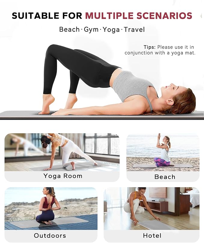 HAPBEAR Hot Yoga Towel - Non Slip Yoga Mat Towel with Grip Dot, Super-Absorbent, Soft Microfiber Towel for Hot Yoga, Pilates and Fitness