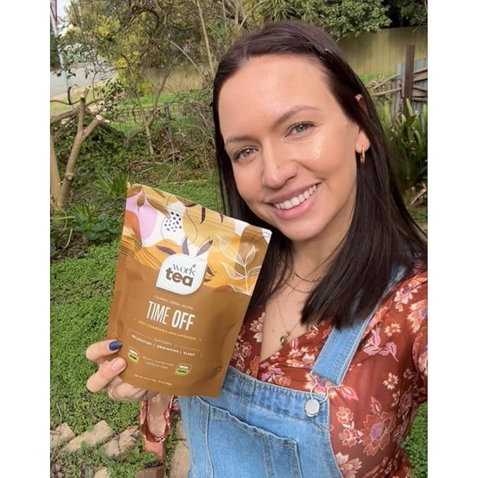 Time Off Relaxing Herbal Fusion • Premium Chamomile Blend with Lemon Balm & Lavender • For Relaxation, Calmness & Sleep Support • 100% Natural & Caffeine-Free (25 Pyramid Tea Bags)