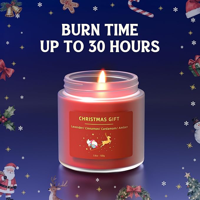 BOYUJK Christmas Candles, Scented Candles Gifts for Women, Scented Candles Gift Set for Her, Christmas Gifts for Women and Men