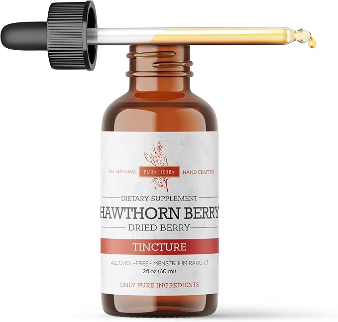Hawthorn Berry Liquid Extract | Alcohol-Free, Vegan, Non-GMO, Gluten-Free | 2 oz Liquid Herbal Organic Tincture