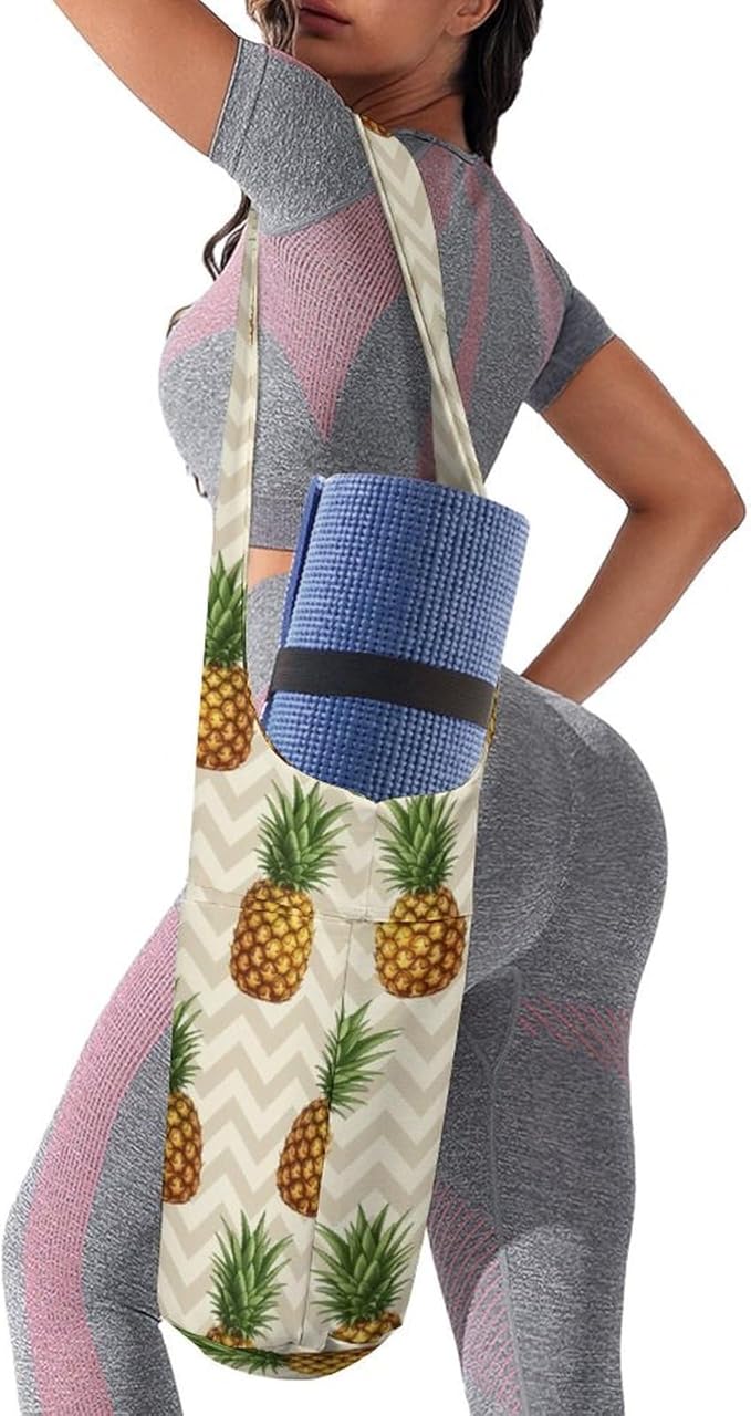 Aiyoolee Portable Yoga Mat Carrier Single Shoulder Bag with Pocket Spacious for Yoga Gym Fitness Travel