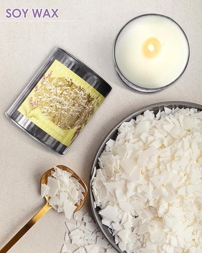 Scented Candles for Home, 8oz Soy Candle, 50H Burn, Jasmine Aromatherapy, White Candle in Gift Box, Perfect for Birthday, Mother's Day, Christmas