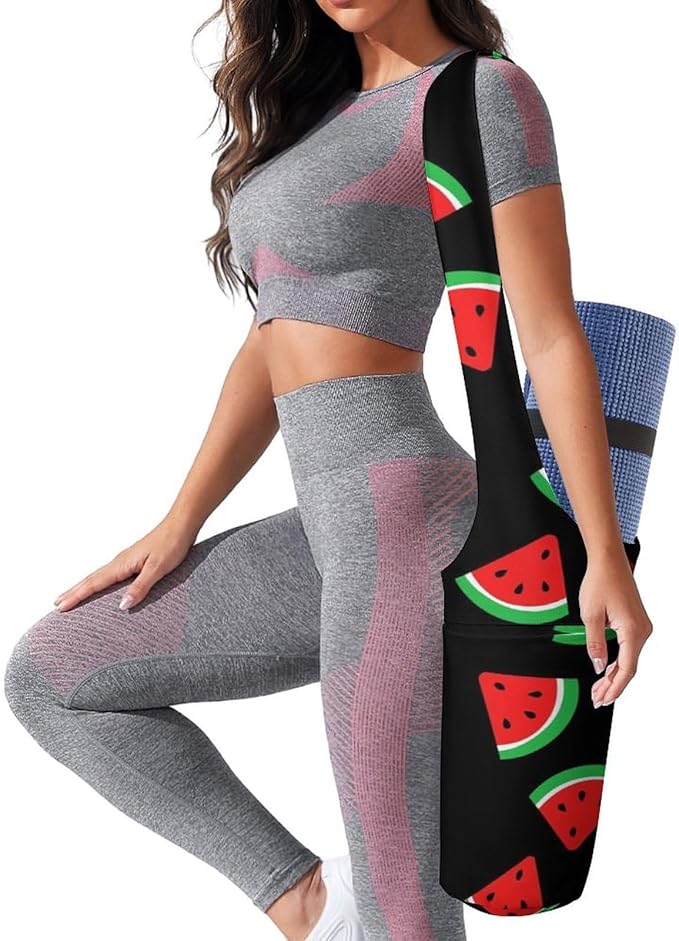 Aiyoolee Yoga Mat Bag with Large Pocket, Strap Bag Carriers for Women