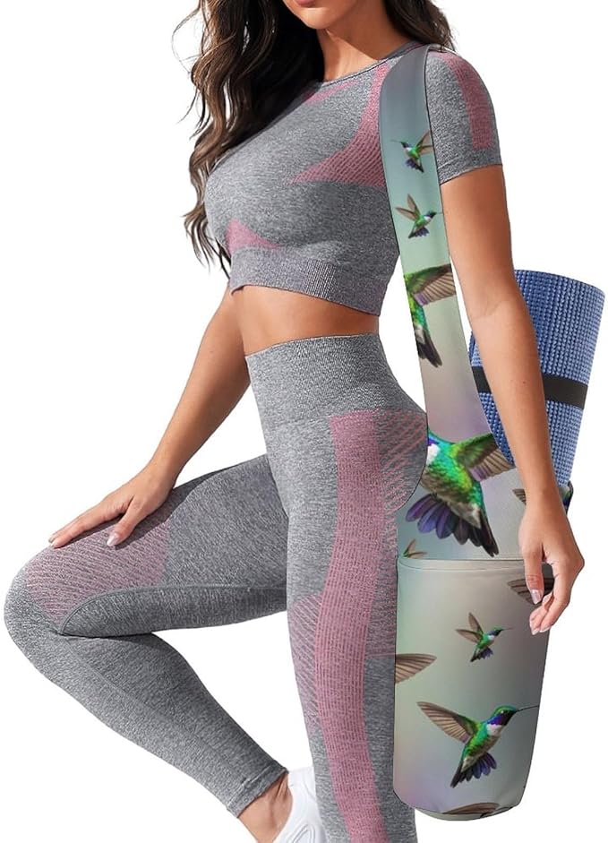 Aiyoolee Spacious Yoga Mat Storage Bag Single Shoulder Portable Carrier with Pocket for Gym Yoga Fitness