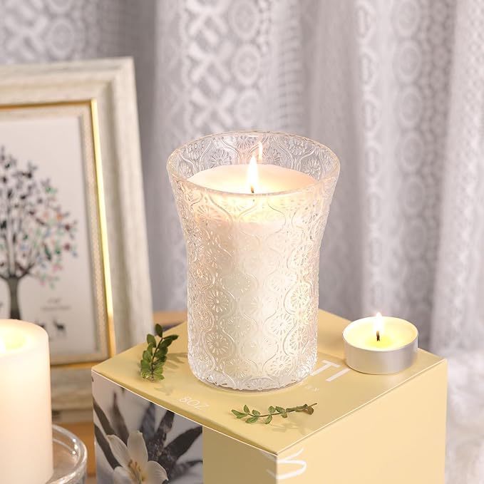 Vanilla Scented Candle, Galentines Valentines Mother's Day Soy Jar Candles Gift for Men Women,8 OZ Aromatherapy Candles for Home Decor