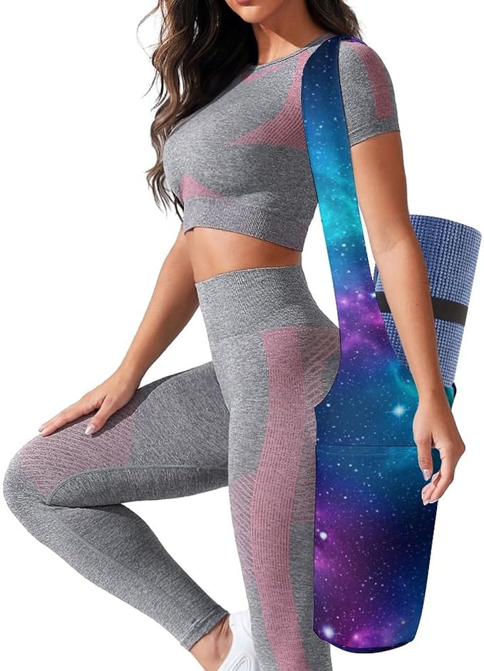 Meaudiwes Large Size Yoga Mat Bag with Long Strap, Yoga Mats Carrier Storage Bag, Exercise Mat Holder Accessories