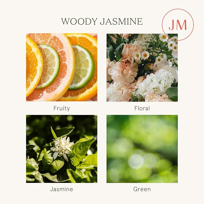 LA JOLIE MUSE Woody Jasmine Candles for Home Scented, Luxury Candles Gifts for Women, Mother's Day Gift, Natural Soy Wax, 75 Hours 10 OZ
