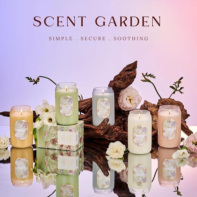 M&SENSE Strong Blue Soy Scented Candle - Tropical Fruit Party Scent, 10.6 oz, 60-Hour Burn,Elegant Stress Relief Candles Gift for Birthday,Valentine's Day,Mother Day