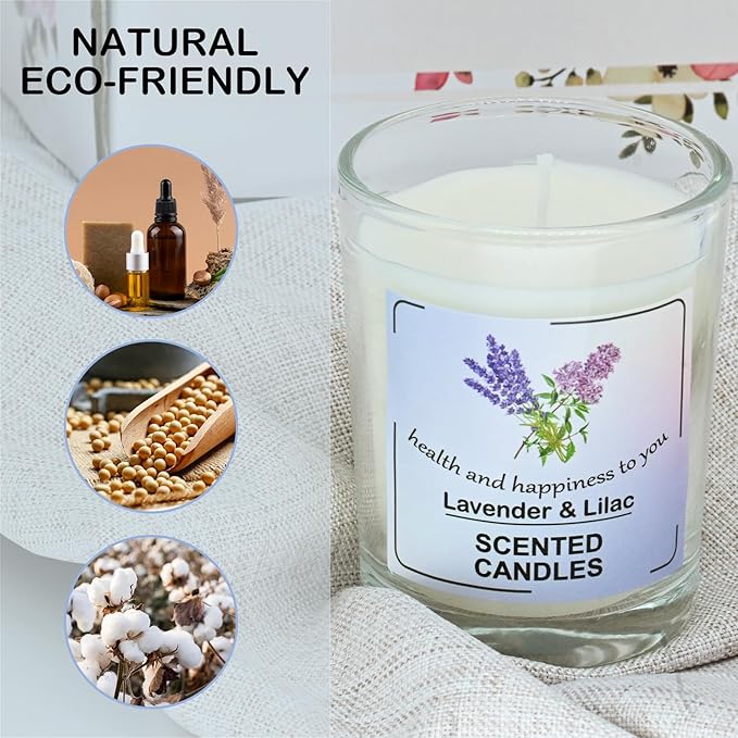 3-Pack Aromatherapy Soy Wax Candles Gift Set, Romantic Home Fragrance, Relaxing Essential Oil Scented Candles for Home, Spa, Yoga, Gifts for Women & Men(3-Pack-Style 1)
