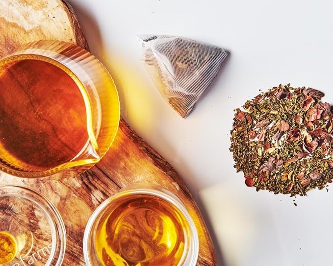 Grace Farms SETTLE Wellness Organic Tea Blend (100 Enveloped Pyramid Sachets w/ String & Tag) | Peppermint Cacao | Relaxing and Digestive Support | Fairtrade and Kosher | Filled With Antioxidants and Stress-Relieving Herbs | Gives Back 100% of Profits