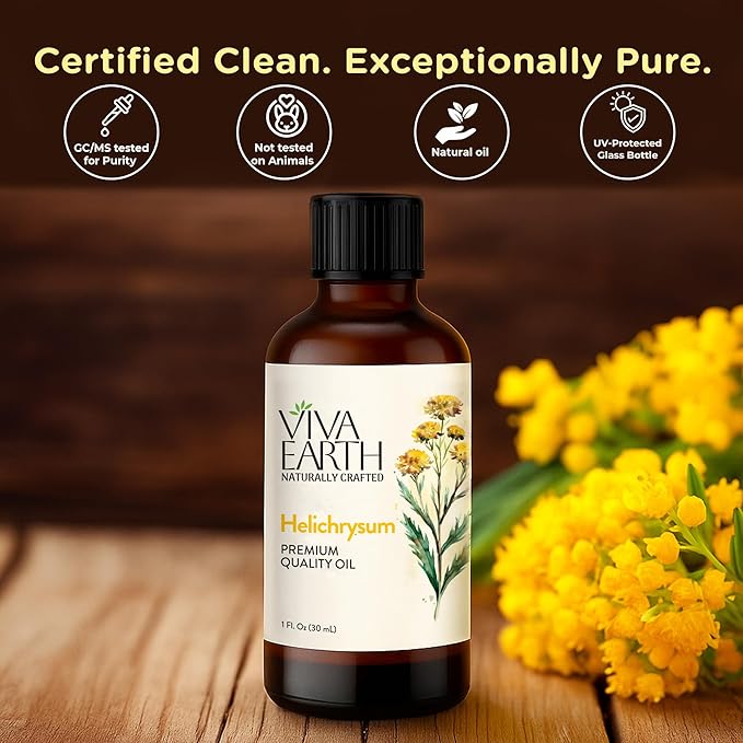 Helichrysum Essential Oil – Premium Quality Oil for Diffusers, Aromatherapy, Massage, DIY Aromatic Blends, Soap & Candle Making – with Dropper, 1 Fl Oz