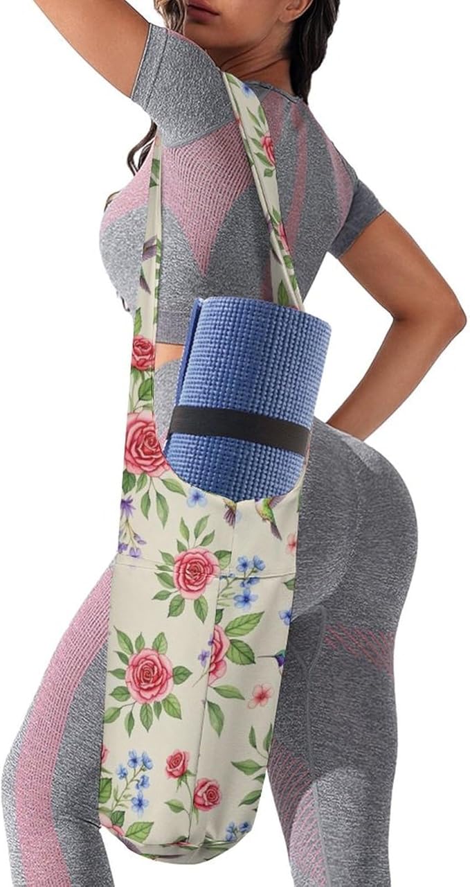 Meaudiwes Large Yoga Mat Bag Fit Most Size for Ladies Yoga Mats Carrier Bags Multi-Functional Exercise Mat Holder Storage Bag