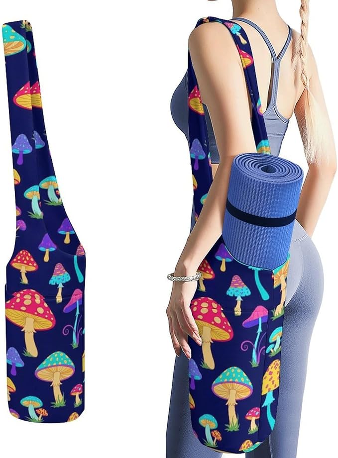 Meaudiwes Large Yoga Mat Bag Fit Most Size for Ladies Yoga Mats Carrier Bags Multi-Functional Exercise Mat Holder Storage Bag