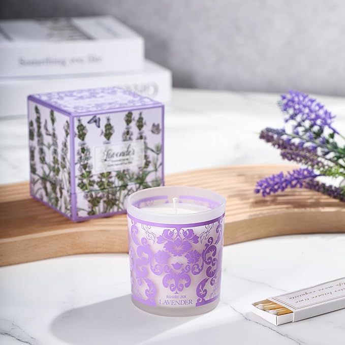 ROMIIE ZOI Scented Candle - Lavender - 6oz Aromatherapy Soy Wax Jar Candle for Home, Gifts for Women - 170g