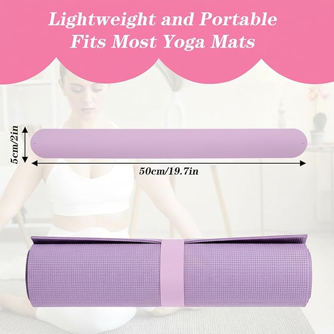 APLZGMG Yoga Mat Strap, One Snap Yoga Mat Slap Band for Keep Mats Tightly Rolled, Elastic One Snap Straps Band