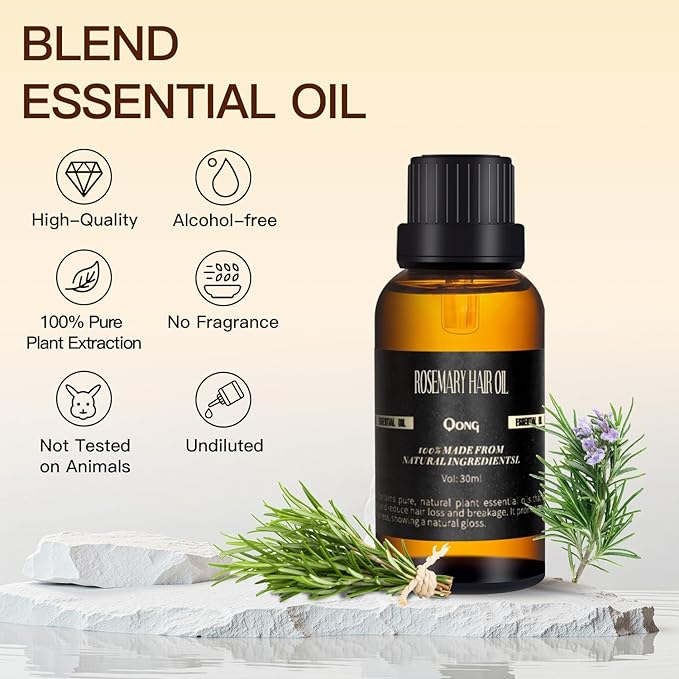 Rosemary Oil Blend, Rosemary Essential Oil, Enhances Hair Thickness and Used for Sleep, Acne Treatment, Scalp Care, Essential Oils for Diffusers for Home - 30ML