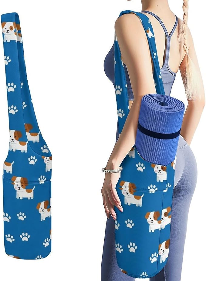 Meaudiwes Large Size Yoga Mat Bag with Long Strap, Yoga Mats Carrier Storage Bag, Exercise Mat Holder Accessories