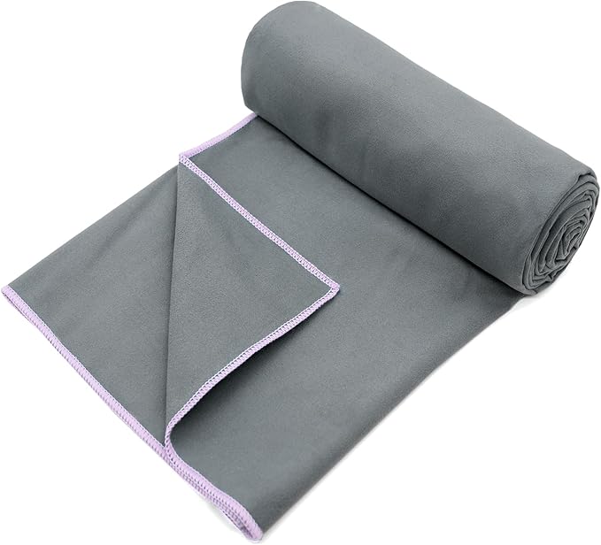 Eunzel Hot Yoga Towel Non-Slip Yoga Mat Towel Ultra-Absorbent Microfiber Towel for Hot Yoga, Pilates，Bikram and Workout 26.5"x 72"