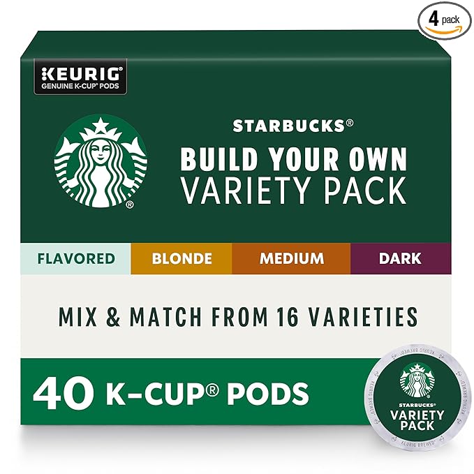 Starbucks Coffee, Keurig K-Cup Pods, Custom Build Your Own Variety Pack, 40 Pods