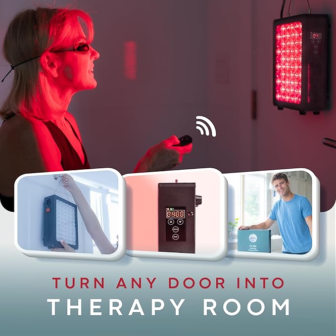 Red Light Therapy for Body & Face - 660nm & 850nm Infrared Red Light Therapy Panel for Skin, Muscles & Recovery – Full-Body LED Light Therapy Hanging Device