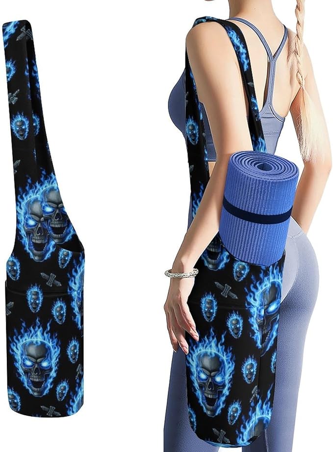 Aiyoolee Fashion Yoga Mat Bag with Large Pocket, Long Tote Yoga Bag Fit Most Mats Accessories