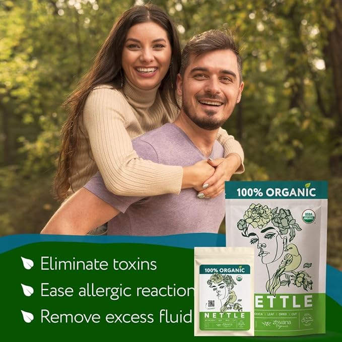 Organic Nettle Leaf Tea (3.5oz) - Stinging Nettle Tea Organic - Urtica Dioica Herb - Te de Ortiga – Natural Cleansing, Allergy, Fluid Balance