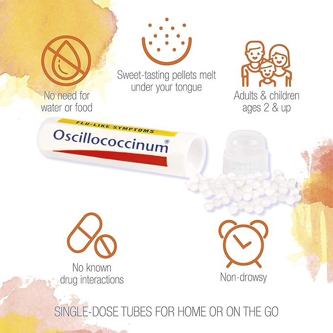 Boiron Oscillococcinum Homeopathic Medicine for flu-Like Symptoms, White, 36 Count