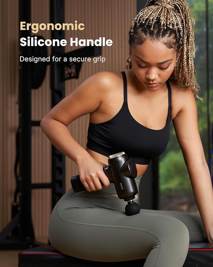 RENPHO Massage Gun, Deep Tissue Back Massage with 8-12mm Adjustable Amplitude Heavy-Duty, Valentine's Day Gifts, Percussion Professional Muscle Massager Gun for Athtetes & Home Use