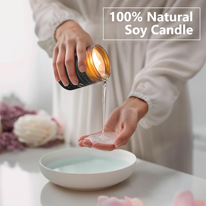 MOASITN Hello Fall Scented Candles for Home| Natural Soy Fall Candle| Handmade Long Lasting Aromatherapy Candle| Jar Candel Gift for Women,Men| as Halloween,Birthday,Relaxing Gifts| 7oz